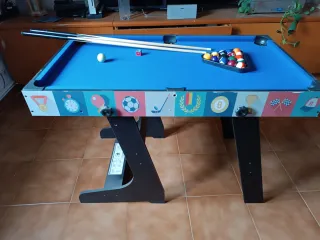 Futbolín 4 en 1: Billar, Hockey, Ping Pong.