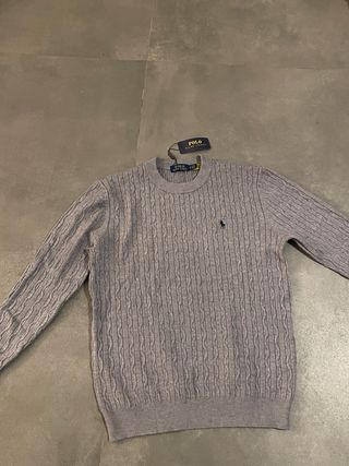 Jersey Polo Ralph Lauren Gris Trenzado