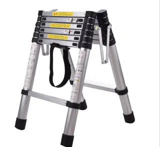 Escalera telescópica plegable aluminio 5+1 peldaño