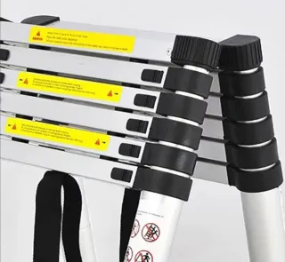 Escalera telescópica plegable aluminio 5+1 peldaño