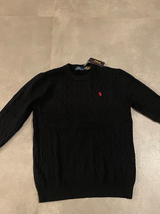 Jersey Polo Ralph Lauren Negro Cable Knit