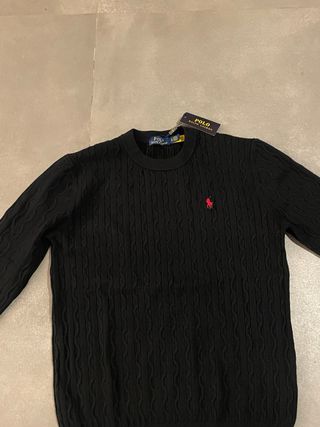Jersey Polo Ralph Lauren Negro Cable Knit