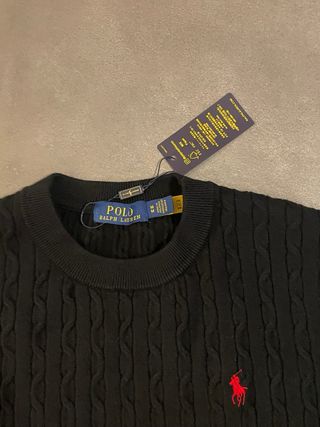 Jersey Polo Ralph Lauren Negro Cable Knit