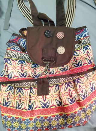 Mochila bolso mujer  estilo bohemio/étnico tela