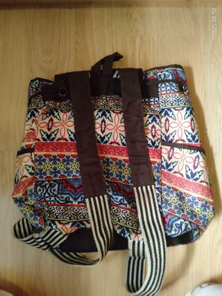 Mochila bolso mujer  estilo bohemio/étnico tela