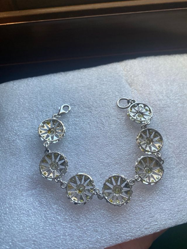 Pulsera Plata Vintage Flor