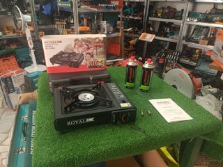 Fornello portatile a gas Royal + 3 bombolette