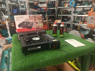 Fornello portatile a gas Royal + 3 bombolette