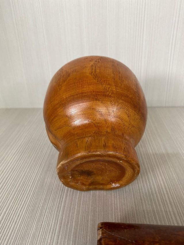 Mortaio in legno misure 9x8x6