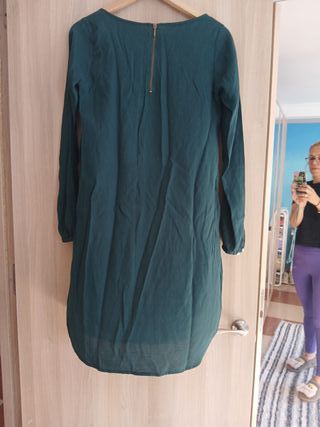 Vestido verde manga larga
