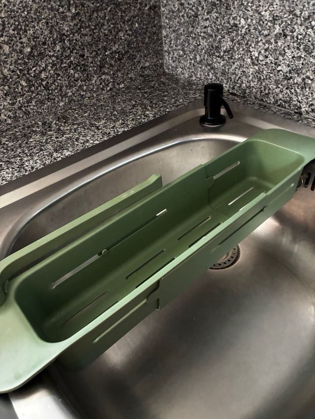 Escurridor para fregadero verde