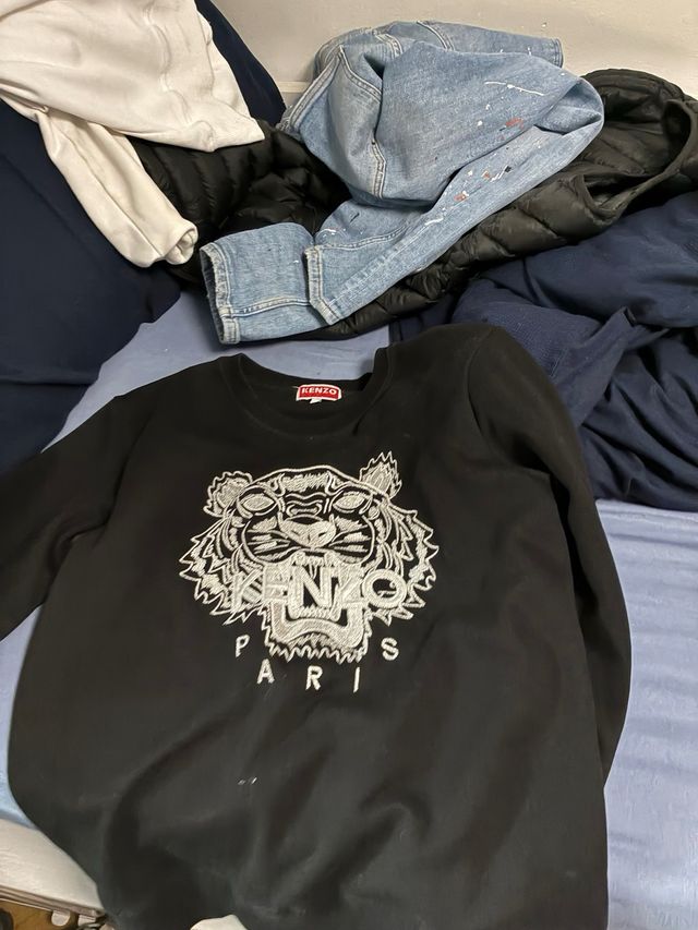 Sudadera Kenzo Blanca con Logo Tigre