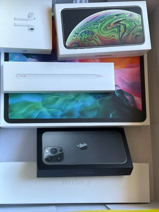 lote cajasde Apple (iPhone, iPad, Watch, AirPods)