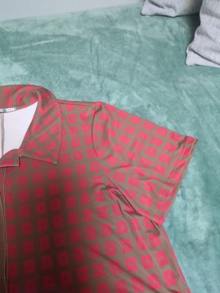 Vestido Dr. Bloom Topo y Fucsia Talla M