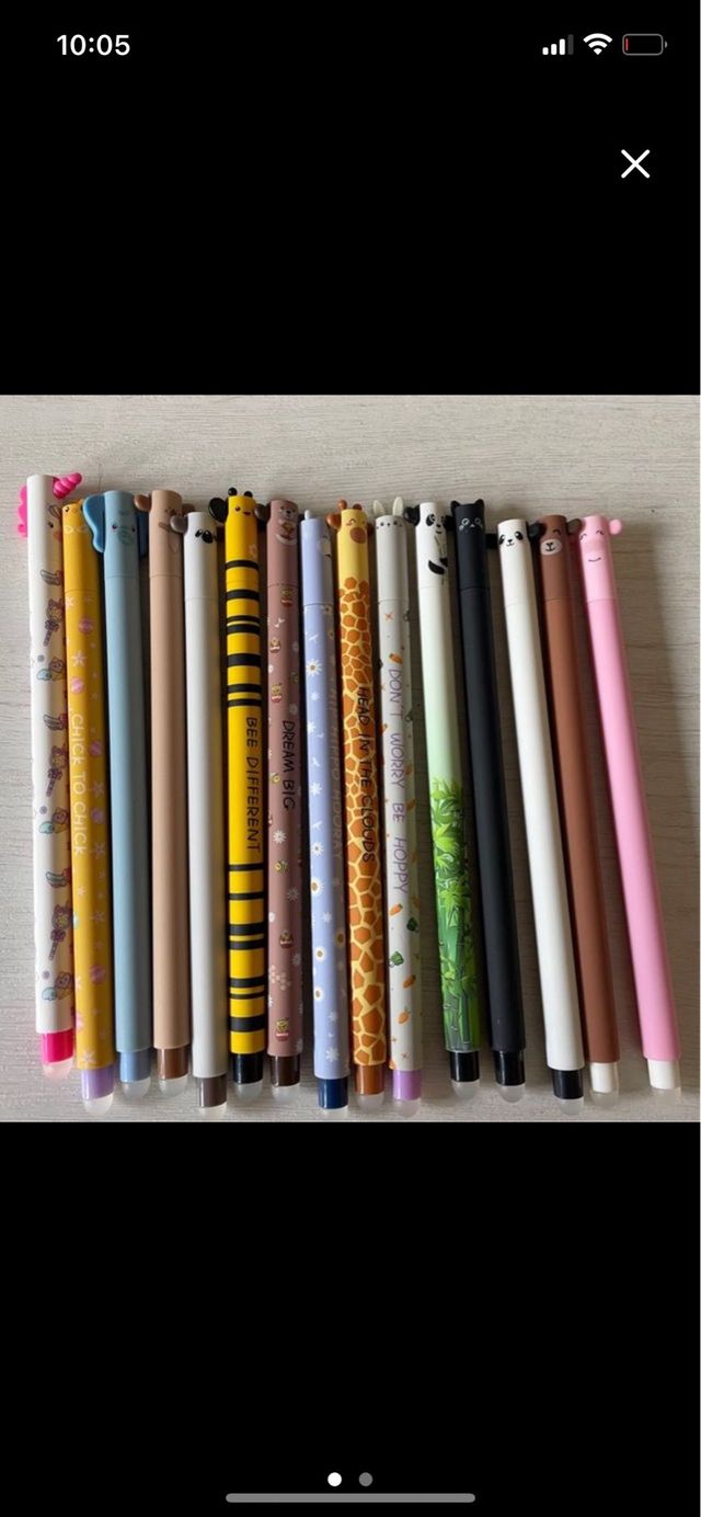 Lote 30 bolígrafos gel borrables