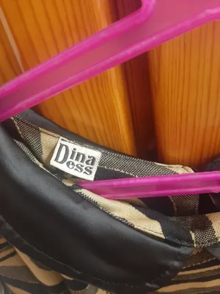 Vestido estampado con cuello Peter Pan.M DinaDes