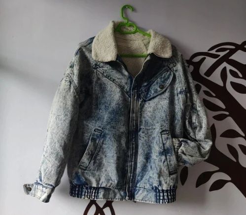 Giacca in denim con pecora