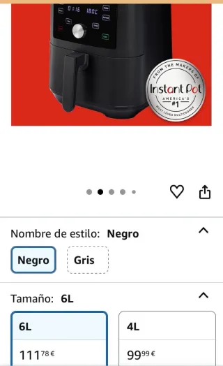 Freidora Instant Vortex 4 en 1