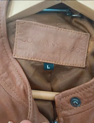 Chaqueta Biker Piel Marrón Camel - Company Co