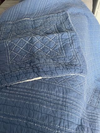 Edredón Textura Azul Cama Doble 135-150.