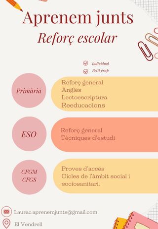 Clases particulares y refuerzo escolar