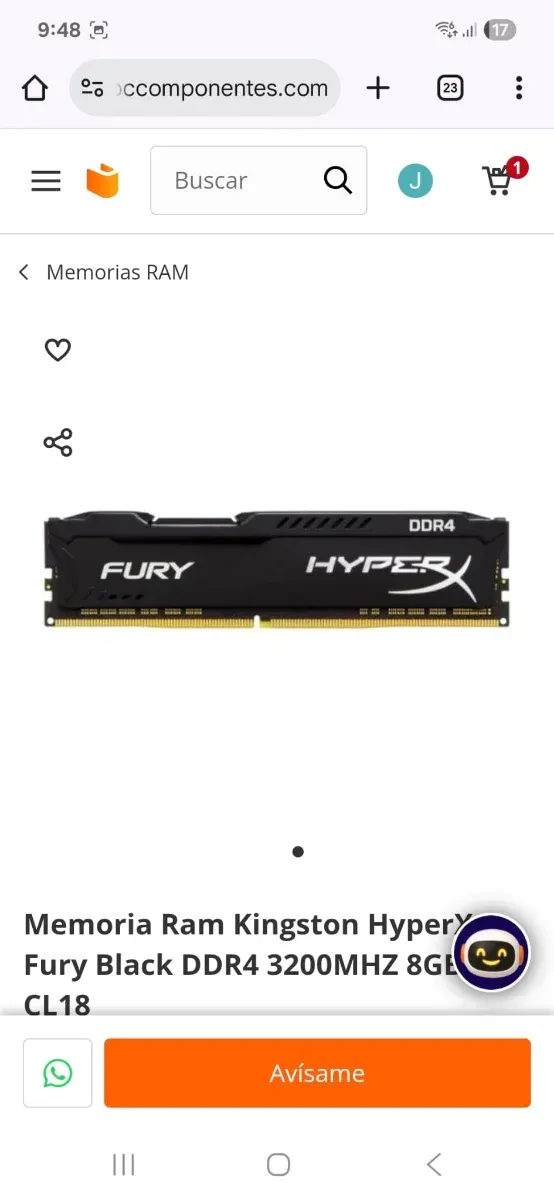 Ordenado sobremesa i5-8600 con 12 gb ram y 1060 6g