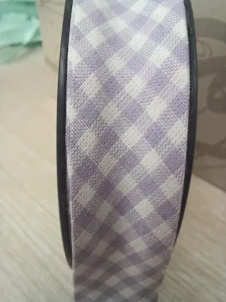 Sbieco cotone a quadretti lilla