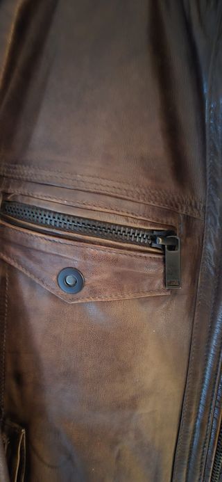 Cazadora de cuero marrón Salsa Jeans Talla M