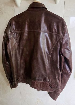 Cazadora de cuero marrón Salsa Jeans Talla M