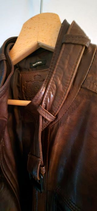 Cazadora de cuero marrón Salsa Jeans Talla M