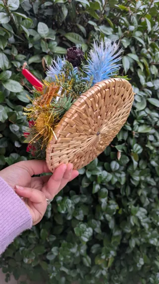 Centrotavola Natalizio Rosso e Oro