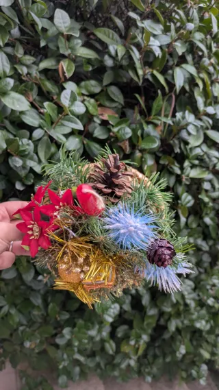 Centrotavola Natalizio Rosso e Oro