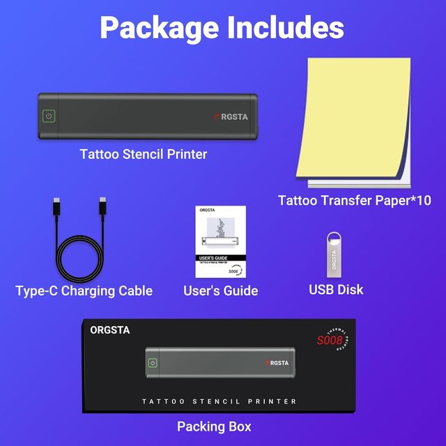 Stampante termica per tatuaggi ORGSTA S008 Bluetooth NUE