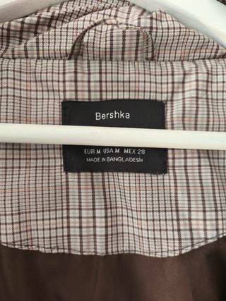 Cazadora acolchada cuadros mujer