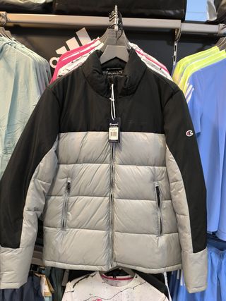 Abrigo Champion Hombre Talla M Negro/Gris