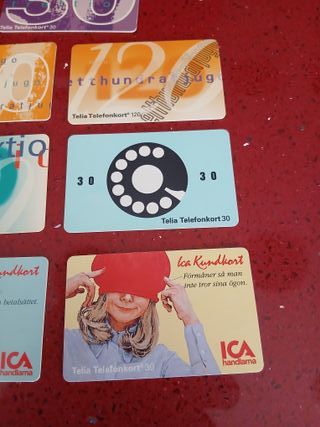 7 Schede telefoniche Svezia Telia ICA