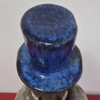 Figura cerámica caballero azul vintage sueco