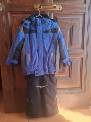 Conjunto esquí niño azul y negro talla 2/ 3 años