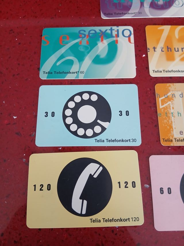 7 Schede telefoniche Svezia Telia Telefonkort