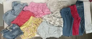 Lotto 12 pantaloni/gonne bimba 6/9 mesi