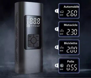 Mini compressore portatile LED per auto moto bici