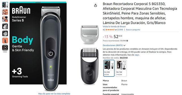 Philips OneBlade 360 Barbero Eléctrico QP2824/31