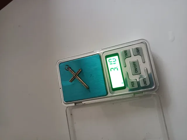 Argento 925 Vintage ciondolo a croce peso 3,10g