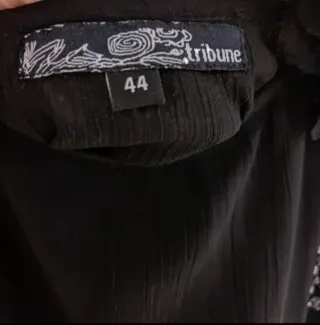 Vestido de fiesta negro Pedrería y Asimétrico