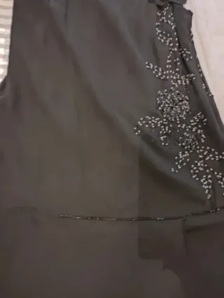 Vestido de fiesta negro Pedrería y Asimétrico