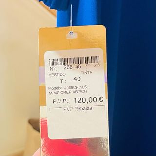 Vestido fiesta azul sin estrenar T40