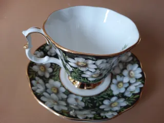 Taza y plato Royal Albert flores