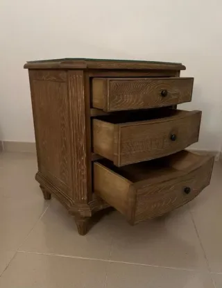 Mesilla de noche roble macizo