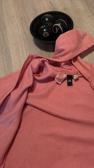 Sudadera Adidas rosa con cremallera