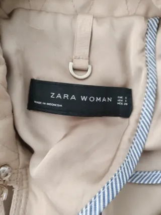 Gabardina Zara Beige Mujer